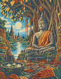 Thumbnail for Buddha under the Banyan, 50x65 cm timanttimaalaus – lopullisen kuvion esikatselu
