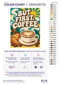 Thumbnail for Numeromaalaus: Värikartta ja ohjeet - But First, Coffee 30x40cm