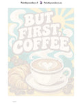 Thumbnail for Numeromaalaus: Numeroitu kangas - But First, Coffee 30x40cm
