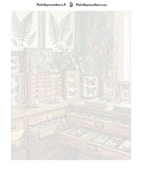 Thumbnail for Numeroitu kangas - Butterflies and Shells Collection 40x50cm