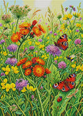 Thumbnail for Butterflies and Wildflowers Meadow, 50x70 cm timanttimaalaus – koko kuvion esikatselu ilman lähikuvaa
