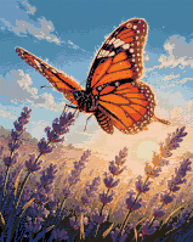 Timanttikuvio - Butterfly on Lavender