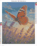 Thumbnail for Butterfly on Lavender timanttimaalauksen liimapintainen canvas 40x50cm