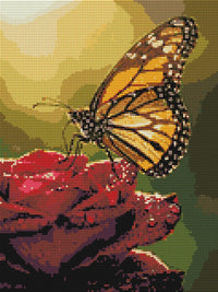 Thumbnail for Timanttikuvio - Butterfly on Rose