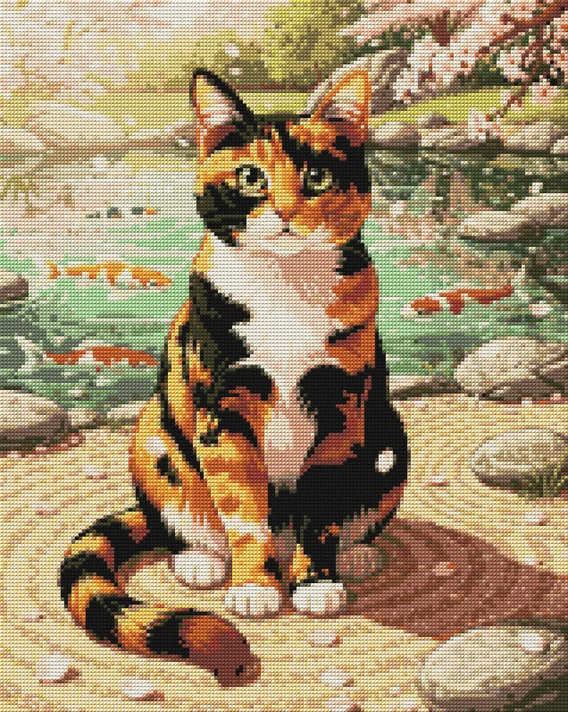 Timanttikuvio - Calico Cat by Pond