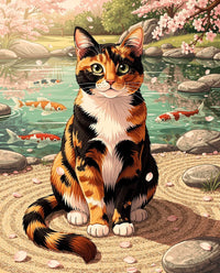 Thumbnail for Timanttimaalaus Calico Cat by Pond