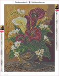 Thumbnail for Calla Lilies and Freesias timanttimaalauksen liimapintainen canvas 30x40cm