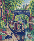 Thumbnail for Camden Canal Flower Boat, 50x60 cm timanttimaalaus – koko kuvion esikatselu ilman lähikuvaa