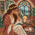 Thumbnail for Candle beside the Sacred Window, 20x20 cm timanttimaalaus – lopullisen kuvion esikatselu