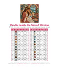 Thumbnail for Candle beside the Sacred Window timanttimaalauksen värikartta – 24 DMC-väriä