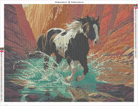 Thumbnail for Canyon Run timanttimaalauksen liimapintainen canvas 80x60cm