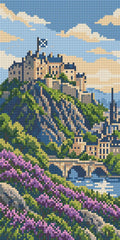 Thumbnail for Castle above the Heather, 20x40 cm timanttimaalaus – lopullisen kuvion esikatselu