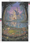 Thumbnail for Castle by the Lake timanttimaalauksen liimapintainen canvas 40x60cm