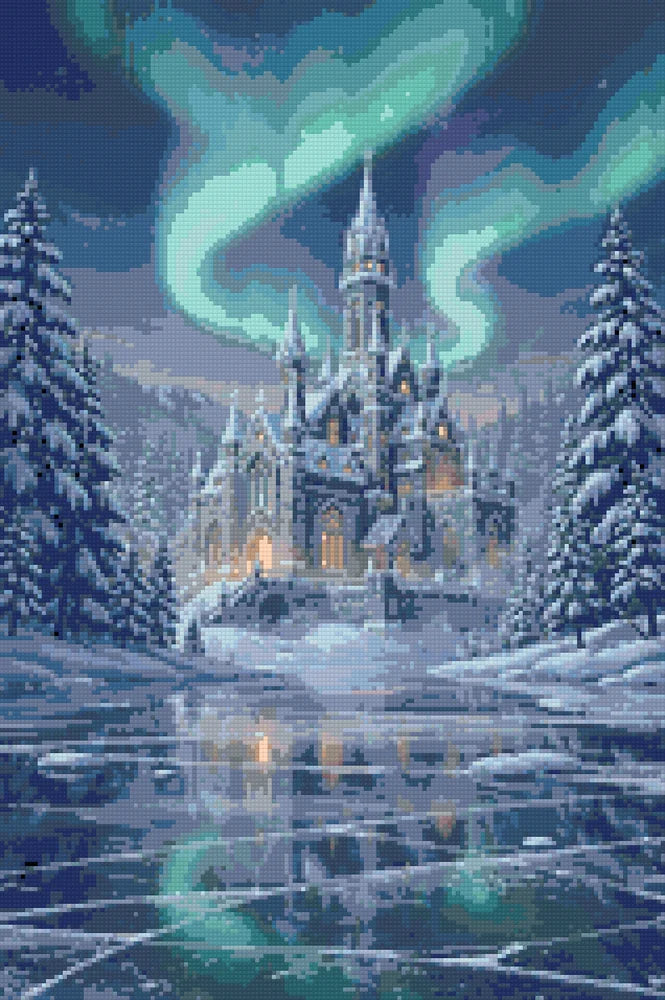 Timanttikuvio - Castle Under Aurora