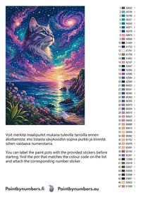 Thumbnail for Värikartta ja ohjeet - Cat Galaxy Sunset 40x50cm