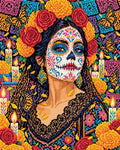 Thumbnail for Catrina Day of the Dead, 40x50 cm timanttimaalaus – lopullisen kuvion esikatselu