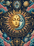 Thumbnail for Celestial Sun and Moon Tarot, 30x40 cm timanttimaalaus – alkuperäinen kuva, josta kuvio on tehty