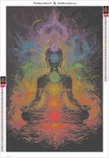 Thumbnail for Chakra Buddha timanttimaalauksen liimapintainen canvas 40x60cm