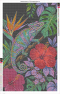 Thumbnail for Chameleon on Branch timanttimaalauksen liimapintainen canvas 50x80cm