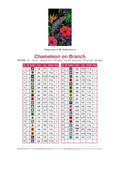 Thumbnail for Chameleon on Branch timanttimaalauksen värikartta – 39 DMC-väriä