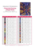 Thumbnail for Charming Evening Village Street timanttimaalauksen värikartta – 35 DMC-väriä