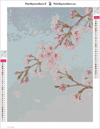 Thumbnail for Cherry Blossom Branch timanttimaalauksen liimapintainen canvas 30x40cm
