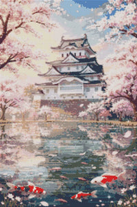 Thumbnail for Timanttikuvio - Cherry Blossoms and Koi