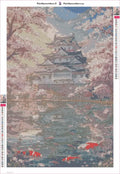 Thumbnail for Cherry Blossoms and Koi timanttimaalauksen liimapintainen canvas 40x60cm