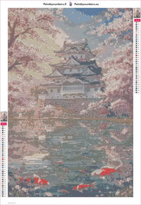 Thumbnail for Cherry Blossoms and Koi timanttimaalauksen liimapintainen canvas 40x60cm