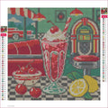 Thumbnail for Cherry Fizz Checkerboard timanttimaalauksen liimapintainen canvas 30x30cm