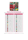 Thumbnail for Cherry Fizz Checkerboard timanttimaalauksen värikartta – 32 DMC-väriä