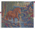 Thumbnail for Chestnut at the Willow Ford timanttimaalauksen liimapintainen canvas 60x50cm