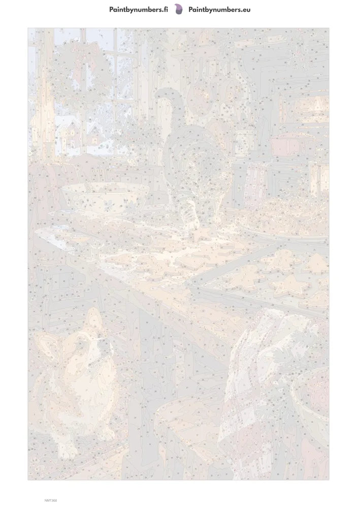Numeromaalaus: Numeroitu kangas - Christmas Baking Day 40x60cm