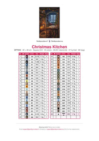 Thumbnail for Christmas Kitchen timanttimaalauksen värikartta – 45 DMC-väriä