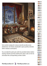 Thumbnail for Värikartta ja ohjeet - Christmas Living Room Scene 40x50cm