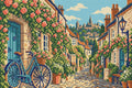 Thumbnail for Circus Lane Bicycle Stop, 45x30 cm timanttimaalaus – lopullisen kuvion esikatselu