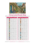 Thumbnail for Circus Lane Bicycle Stop timanttimaalauksen värikartta – 32 DMC-väriä