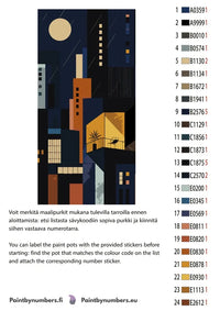 Thumbnail for Värikartta ja ohjeet - City Buildings at Night 40x80cm