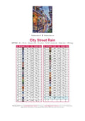 Thumbnail for City Street Rain timanttimaalauksen värikartta – 43 DMC-väriä
