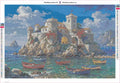 Thumbnail for Coastal Castle timanttimaalauksen liimapintainen canvas 60x40cm