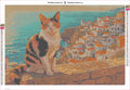 Thumbnail for Coastal Cat timanttimaalauksen liimapintainen canvas 60x40cm