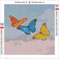 Thumbnail for Colorful Butterflies timanttimaalauksen liimapintainen canvas 30x30cm