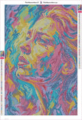Thumbnail for Colorful Expressive Woman Portrait timanttimaalauksen liimapintainen canvas 40x60cm