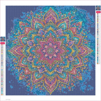 Thumbnail for Colorful Mandala timanttimaalauksen liimapintainen canvas 40x40cm