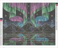 Thumbnail for Colorful Northern Lights timanttimaalauksen liimapintainen canvas 50x40cm