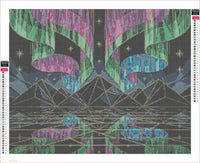 Thumbnail for Colorful Northern Lights timanttimaalauksen liimapintainen canvas 50x40cm
