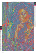 Thumbnail for Colorful Woman Portrait Art timanttimaalauksen liimapintainen canvas 40x60cm