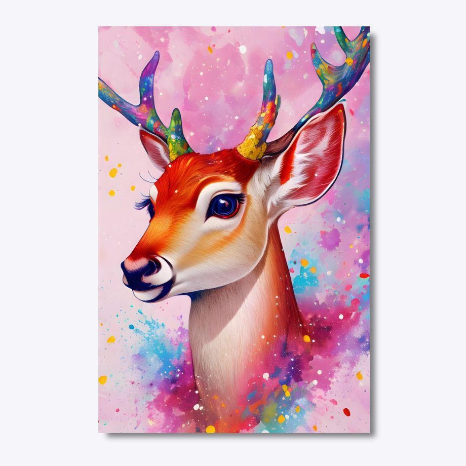 Colorful Antlers 40x60cm - Timanttimaalaus - Timanttimaalaus
