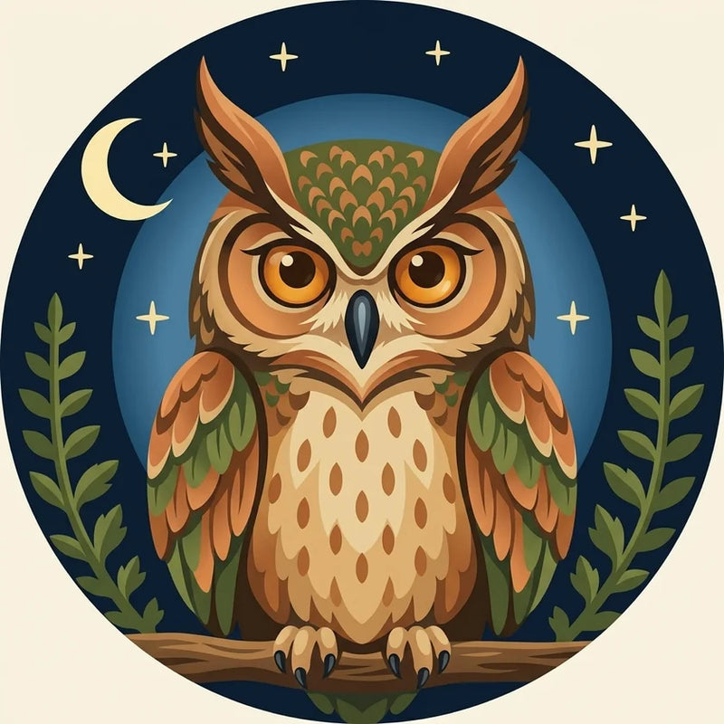 Timanttikuvio - Copper Owl
