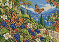 Thumbnail for Copper Wings at the Blackberry, 70x50 cm timanttimaalaus – koko kuvion esikatselu ilman lähikuvaa